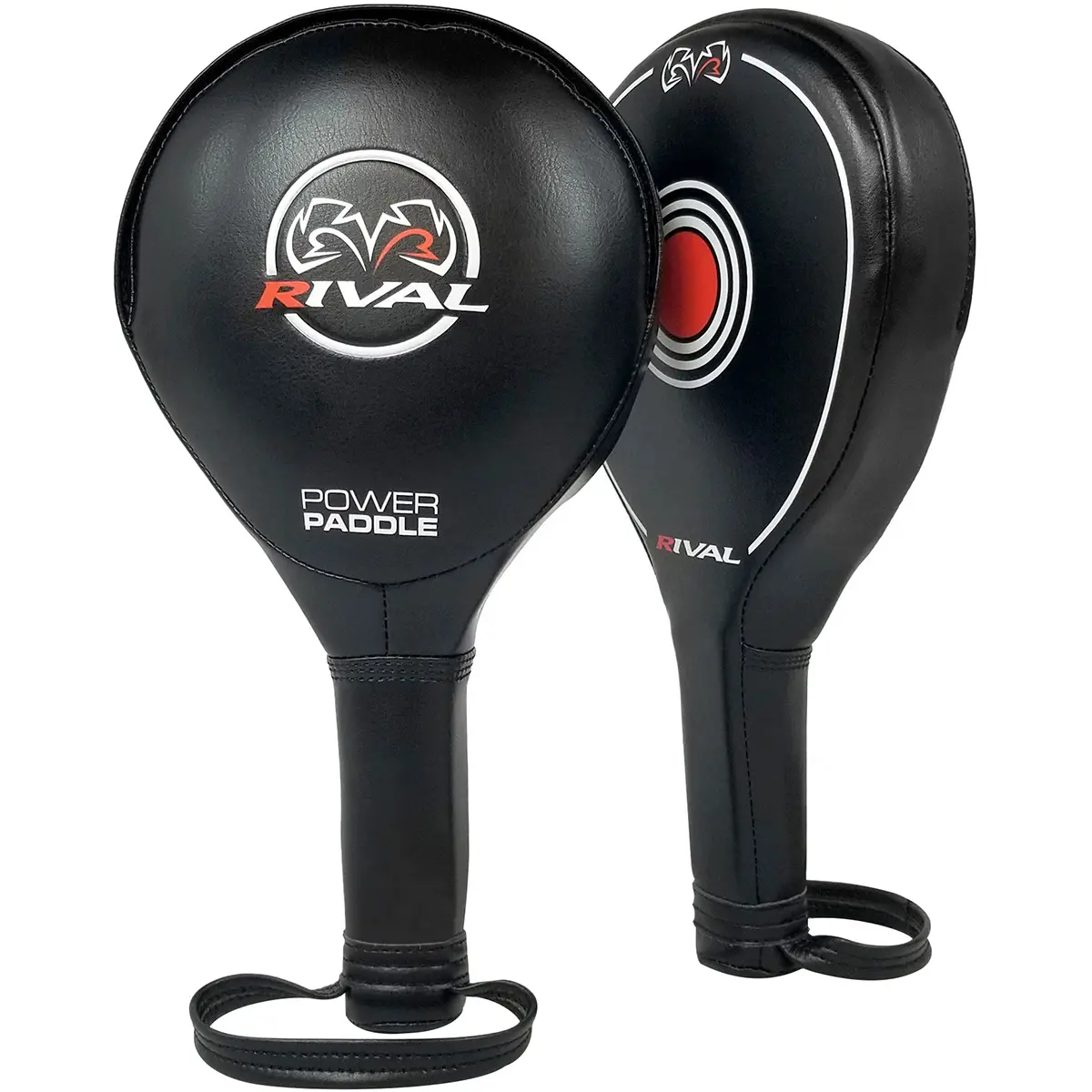 RIVAL Boxing RPDL Power Target Paddles - Black, 7" x 13" x 2.75", Comfortable Grip, for Focus Punches, Precision Training, Every Level of a Boxer