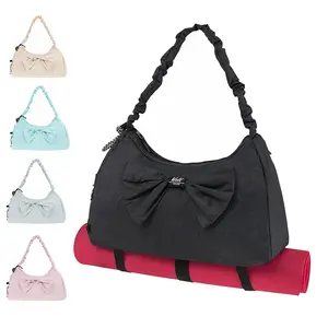 WOLT Gym Bag For Women, Yoga Mat Bag with Shoes Compartment, Wet Pocket and Water Bottle Pocket