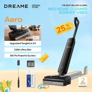 DREAME Aero Pro Elite/ Aero Vacuum Mop, ALL-in-ONE cordless cleaner for wet messes & dry messes, 0 hair residue, 5mins quiet flash self-clean, 185℉ self-dry, 60min runtime, for family, for all flooor types