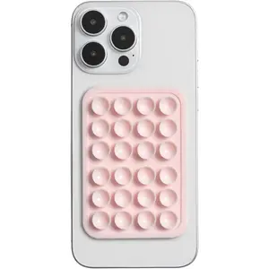 Suction Phone Case Adhesive Octo Cup Buddy Mount - Anti-Slip Holder, Hands-Free Phone Accessory for  and Android - Sticky Grip for Selfies, Videos - Chalk Pink