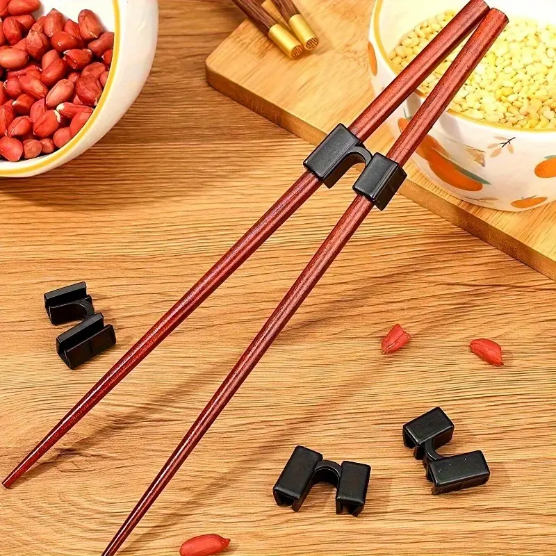 10pcs Geometric Pattern Plastic Chopstick Holders and Rests - Multifunctional Chopstick Assistants - Ideal for Christmas, Halloween, Easter, Thanksgiving Dinners Kitchen Utensils