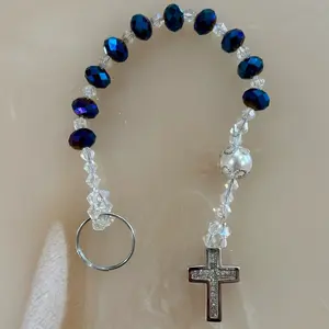 Single decade rosary keychain - perfect for carrying your faith anywhere you go