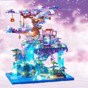 1466 Pieces Fairy Castle Creative Building Blocks, Perfect for Holidays, Birthdays, New Year Gifts, Abs Material, Mixed Color, Office Desk Decor