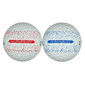Callaway Supersoft Splatter Mix - 1 Dozen Recycled Golf Balls with Low-Compression for Enhanced Long Game Control