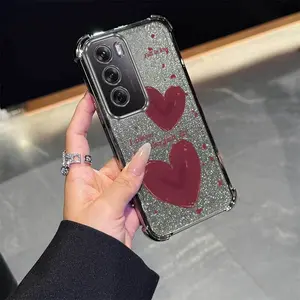 1 Piece Chic Reno12 Fall in love Case For OPPO Reno12 Made Of Flexible With Impact Resistant For Fashion