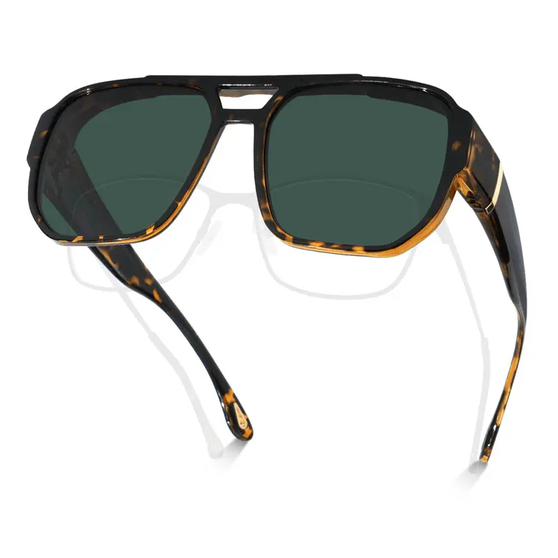 Meeloog Fit Over Glasses Polarized Sunglasses for Women Men, Oversized Square Sun Glasses Aviator Style Retro Shades ST0082