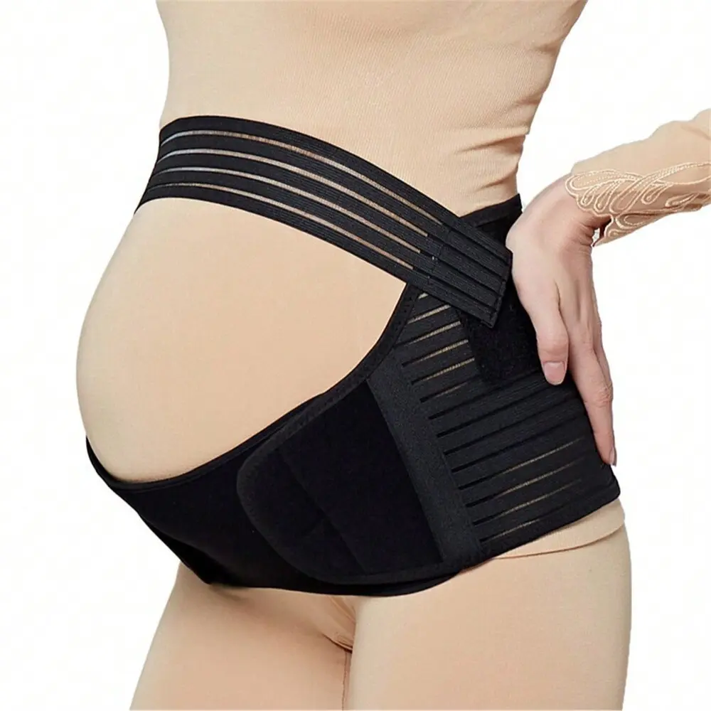 Breathable Adjustable Pregnant Belly Band Waist Support Belt, Plus Size Abdominal Wrap, Comfortable Maternity Belts for Pregnancy, Abdominal Binder, Stretchable Maternity Belt, Stomach Binder, Maternity Belly Bands