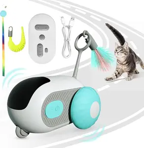 【NEW】Interactive Smart Electric Pet Toy Car for Cats, Wireless Control, Intelligent Obstacle Avoidance, Automatic and Remote Control Modes, USB Rechargeable, Pet Gifts for Cat Lovers,dealsforyou, gifts for dad & Mom, college essentials, memorial day deals