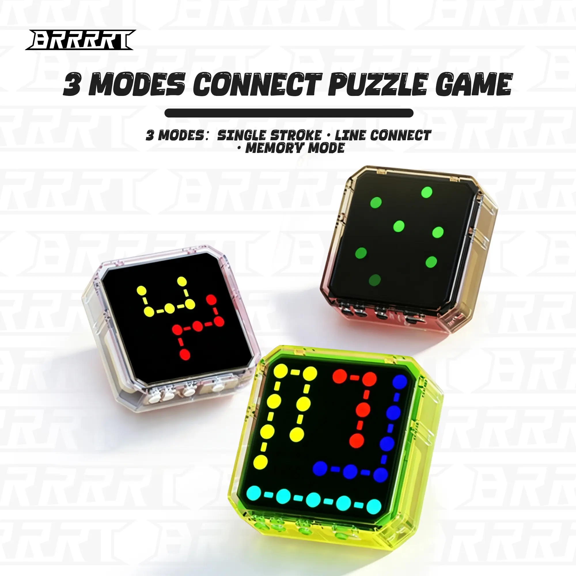 BRRRRT 3-In-1 Connect Puzzle Game, Brain Teaser Logic Puzzle, Handheld Stress Relief Toy, Problem Solving Educational Game for Kids, Teens & Adults