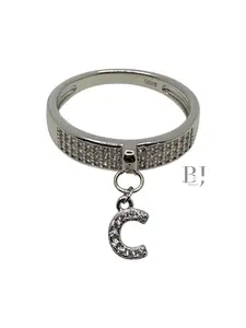 CHARM RING LETTER C