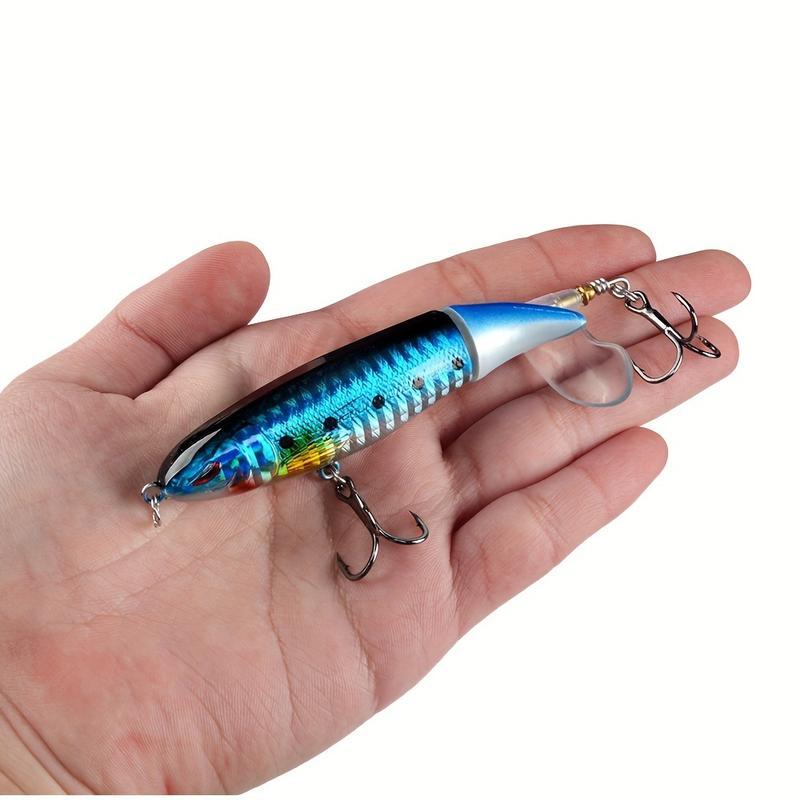 5/10pcs Artificial Fishing Lure with box, 13.5g Simulation Fishing Lure with Hook, Fishing Accessories for Outdoor Fishing Equipment, 10cm Whopper Plopper, Swimbaits, Fishing Lure Bait