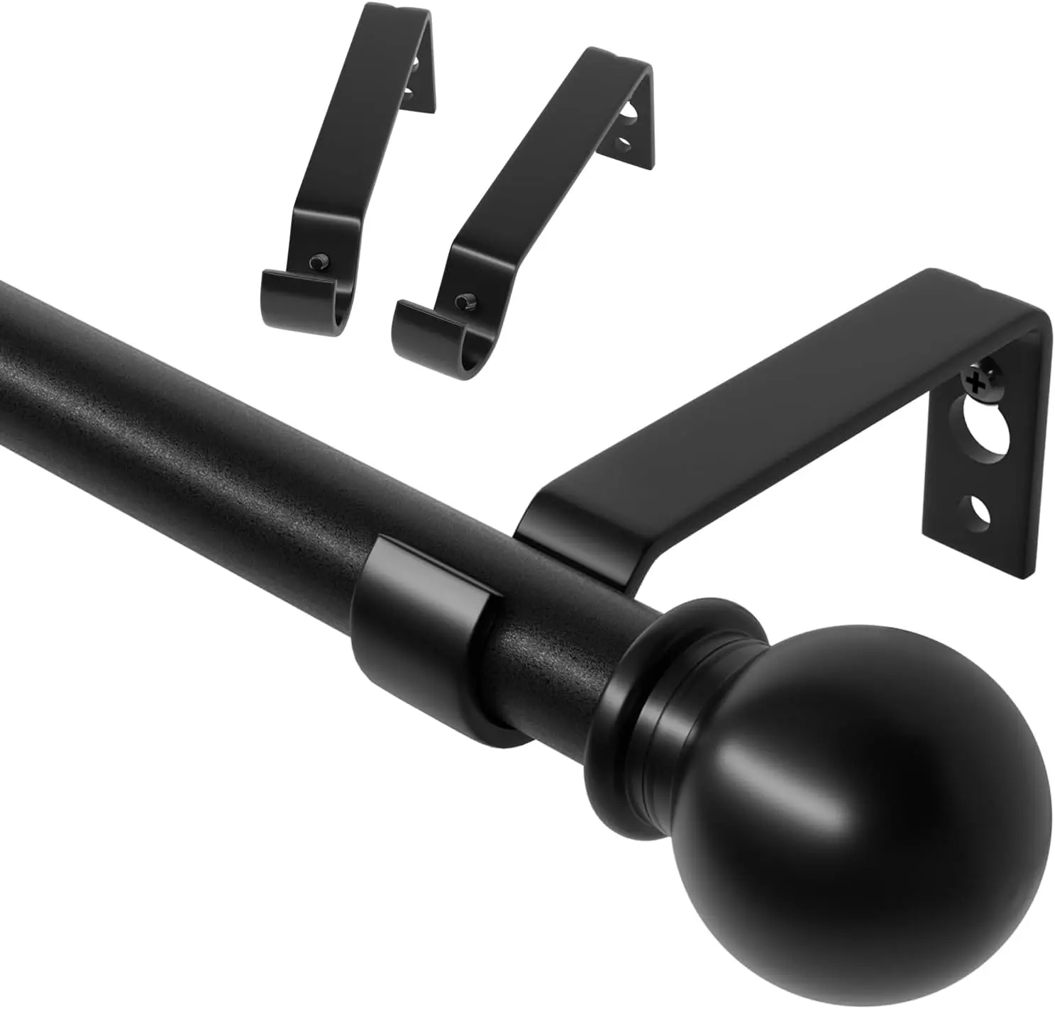 Heavy Duty Adjustable Curtain Rods Set - 28in-48in, with Mounting Brackets for Living Room, Bedroom