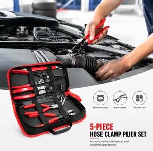 Automotive repair pliers, automotive electrical disconnect tool set, high carbon steel connector disconnect tools (60°), hose clamp, trim strip clamp removal pliers, plug release tool and cable terminal removal tool, adjustable — Father’s Day gift