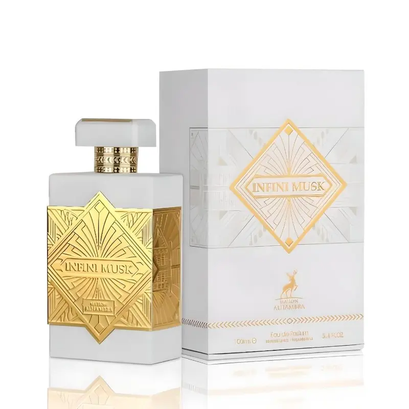 Lattafa Infini Musk Unisex Eau de Parfum - 100ml (3.4 oz) Regular Edition Arabian Scent, Single Item Warm Sandalwood Floral Fusion Spray, 18-Month Shelf Life, Contains Neither Harmful Additives, Subtle Women's Fragrance EDP