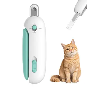 Cat Nail Clipper with Hidden File & Debris Catcher -Gentle Round-Hole(1–3.5 mm)，Trimmer for Kittens & Indoor Cats | Anti-Splash Claw Cutter for Grooming