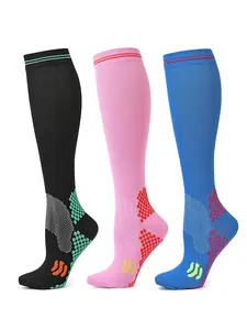 Mid‑Long Tube Compression Socks for Sports & Fitness, Breathable Stretch Design for Muscle Support, Perfect for Jump Rope, Marathon Running, Training & Daily Activities to Help Shape Legs & Reduce Fatigue