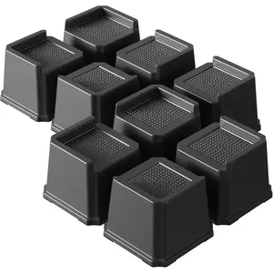 Bed Risers 3 Inch Heavy Duty 9 Pack Oversized L-Shaped Bed Furniture Elevators 1,500 lbs Lifts Up Riser for Sofa and Table