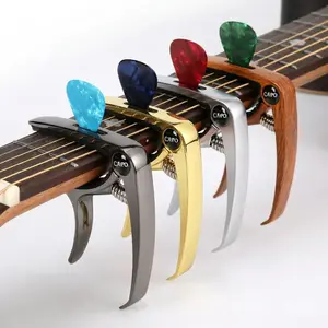 Guitar Capo+ 6 Picks + Tuner For Acoustic Electric Guitar Tuner,  Capo With Pick Holder, Picks(No Logo)