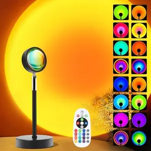 Sunset Strip Light Band APP & Remote Controller, 16 Colors Night Lamp 180° Rotating Rainbow 4 Modes, Photography Selfie Party Home Decor Gift
