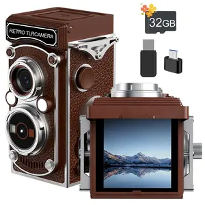 Retro digital camera, full HD 1080p video, 64 megapixel photos, 6-second time-lapse photography, classic filters, black and white retro, a compact camera suitable for selfies and photography, Vintage digital camera