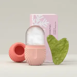 Ice Roller for Face & Gua Sha Facial Tool Set, Ice Face Roller & Heart Shaped Gua Sha, Skin Care Tools for Women, Facial Beauty Instrument