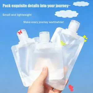 Transparent Portable 21-Piece Travel Containers Set for Lotion Shower Gel Shampoo Facial Cleanser Leak-Proof TSA Compliant Travel Toiletries with 3 Sizes & Labels