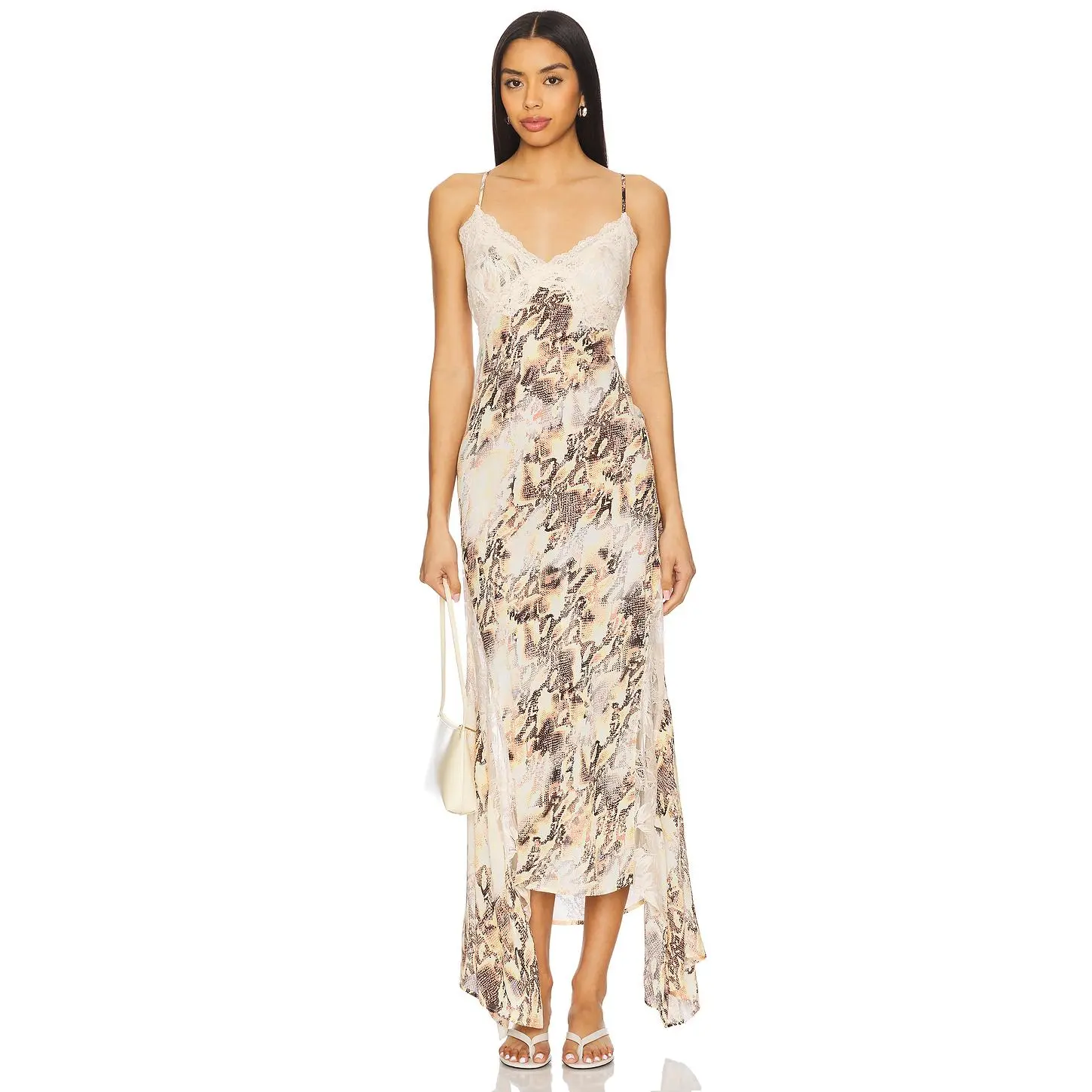 AFRM Vince Dress in Shine Snake