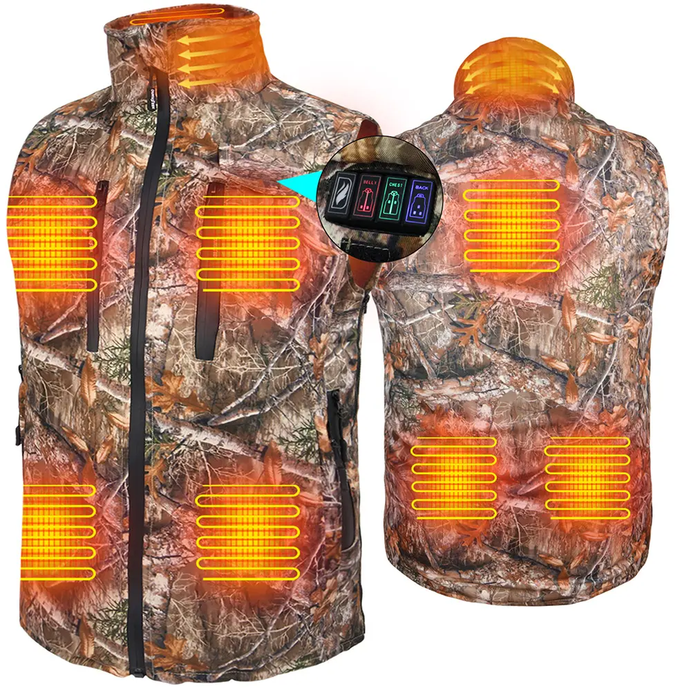 Heated Hunting Vest for Men with Battery Pack, Size Adjustable Hunting Vest