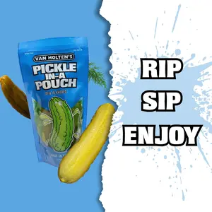 Mega Sale: Van Holten's Pickle-In-A-Pouch | Flavors of Dill, Sour, Zesty Garlic, Mega Chamoy, Warheads Extreme Sour, Warheads Blue Raspberry | Available in 3 Pack, 6 Pack, & 12 Pack food snacks - TikTok Viral ASMR Sweet Bonbon