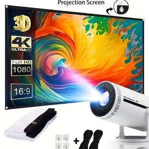 This 2K ultra-high-definition foldable projection screen is wall-mountable, washable, wrinkle-resistant, requires no power supply, and is made of plastic. It is an ideal choice for home theaters and office projection.