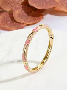 Fashion Elegant Flower Design Bracelet for Women, Fashion Enamel Jewelry for Party, Daily Clothing Decor, Trendy All-match & Exquisite Jewelry for Birthday Gift, Trendy Stack Bangle