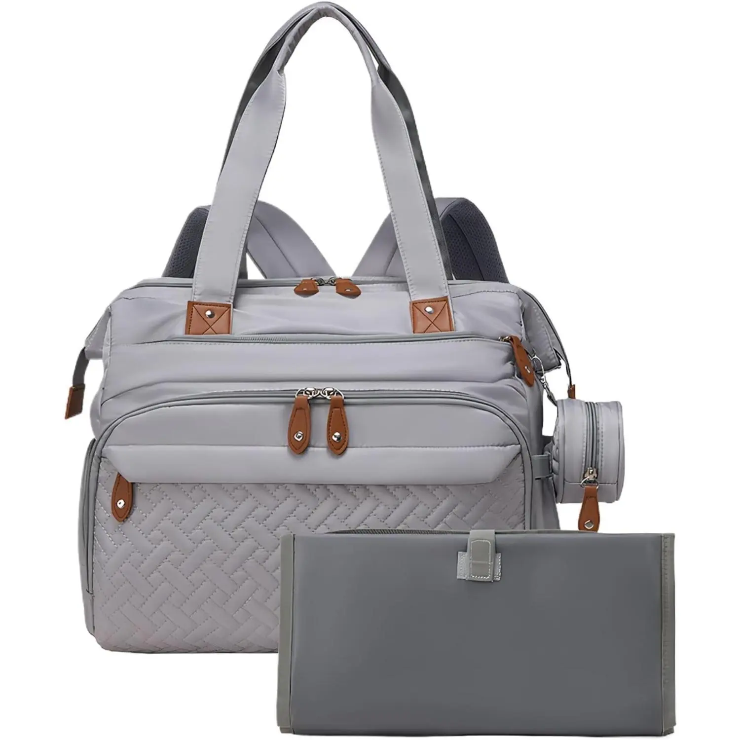 Large Capacity Baby Diaper Bag Backpack, Portable Handheld Mommy Bag for Outdoor Use, Multi-Functional Maternity Nappy Storage