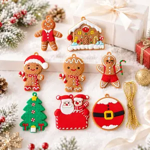 New Cute Gingerbread Man Christmas Ornament, 2026 New Arrival, Bulk Available, Perfect Holiday Gift, Festive Tree Decoration