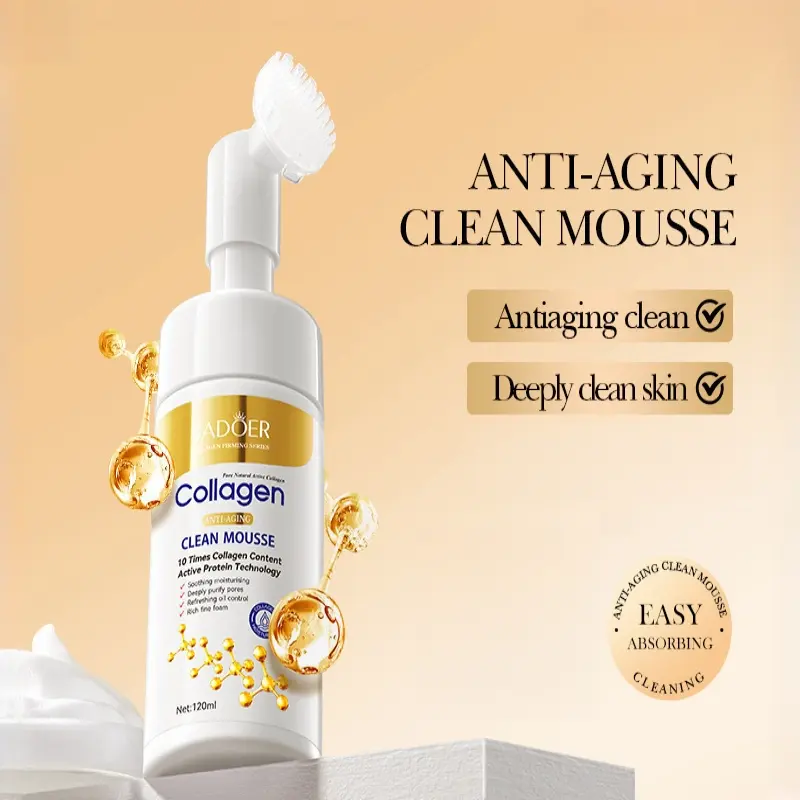 Collagen Gentle Cleansing Mousse Deep Cleansing Soft Moisturizing Cleansing and Protection Cleansing Foam Cleanser Facial Wash