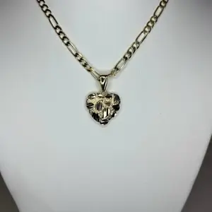 Nugget Heart Drop Pendant Necklace with Gold-plated Chain and Unique Design