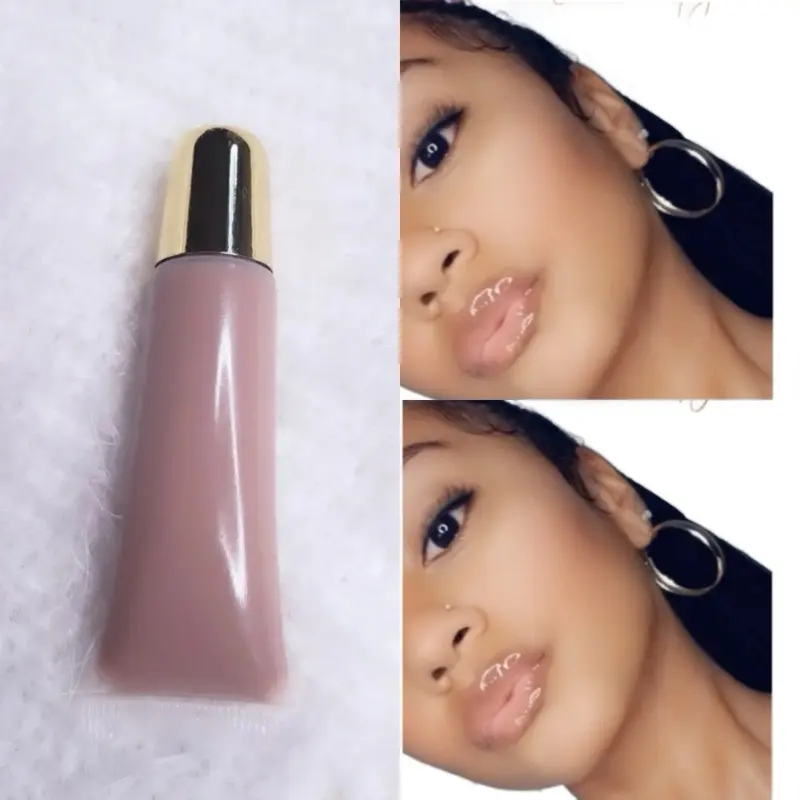 Nude tinted lipgloss  Glossy chocolate scent Cosmetic Hydrate Makeup Moisture Lipstick Moisturizer Hydrating Moisturizing