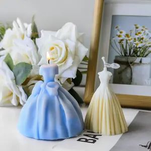 3D Three-Dimensional Wedding Dress Suit Handmade Soap Mold DIY Aromatherapy Candle Plaster Cake Decoration Silicone Mold