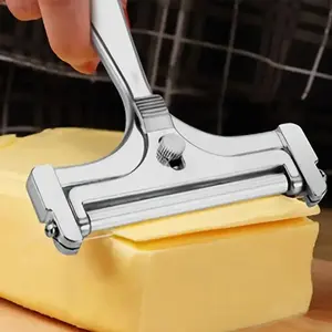 [Dealsforyoudays] Stainless Steel Cheese Slicer, Modern Adjustable Cheese Shaver, Thick & Thin Slicer, Cheese Curler, Kitchen Accessories for Home & Baking House, Valentine's Day Gift & TikTokShopSummerTurnUp