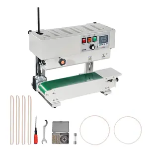 VEVOR Continuous Bag Band Sealing Machine, 0.24-0.47 in/6-12 mm Seal Width, Vertical Band Sealer Machine with Digital Temperature Control, Carbon Steel Bag Sealer for 0.02-0.8 mm Plastic Bags Films
