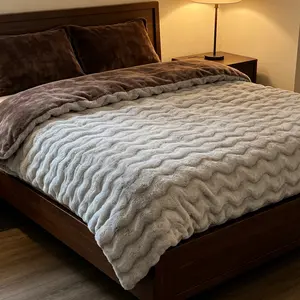 【Summer Deals】ROSEKIND Weighted Fluffy Faux Rabbit Fur Blanket for you Set Plush Fuzzy Bedding Set, Warm Soft Comforter Bedding Set for Winter, Fluffy Soft Blankets Fleece Throw