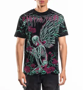 AFFLICTION Men's Casual T-shirt - Morning Epilogue Graphic Design Menswear Top