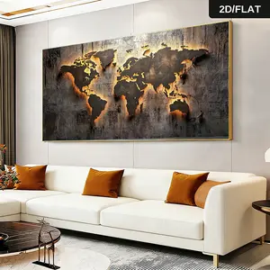 [2D Plane Painting] Wall Decorations 1 piece. Autumn mountain forest and lake landscape painting. 1 framed oil painting for the living room. Hall and bedroom decoration. Large-sized canvas poster. Room decoration, home decoration.