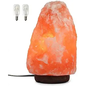 7 Inch Himalayan Salt Lamp with Dimmer Cord - Night Light   Rock Classic  Base Authentic from Pakistan