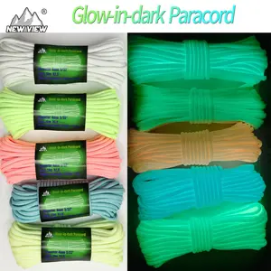 4mm Glow-in-dark Paracord, Synthetic Rope, 10m Long, 250lb Tensile Strength, Ideal for Weaving, Camping, and Outdoor Activities
