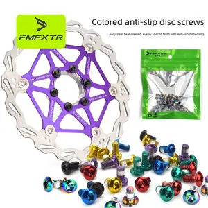 Mountain bike and bicycle universal disc screws Bicycle Parts T25 plum blossom disc brake disc screws stainless steel color screws