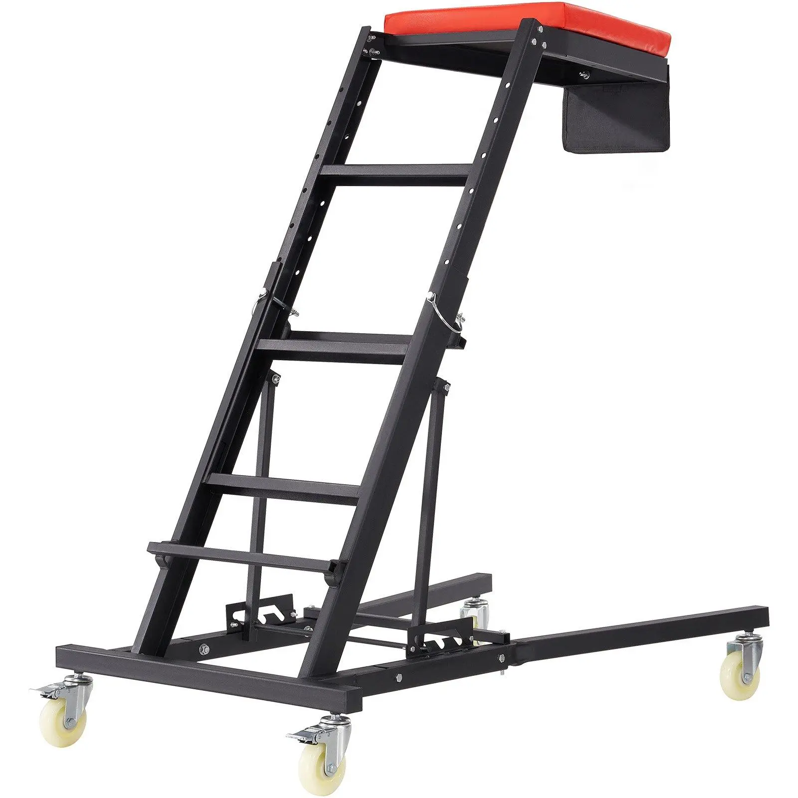 【summerfinds】VEVOR Automotive Top Creeper, with Adjustable Height 48" to 76", 400 LBS Capacity High Creeper, 4 Swivel Caster Wheels, Heavy Duty Foldable Creeper for Auto Repair and Maintenance