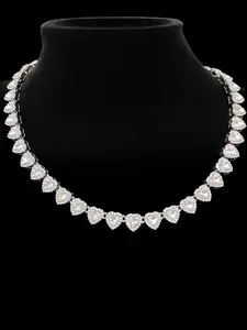 1Piece 10mm Love Heart Shape Chain Necklace  Men or Women Hip Hop Iced Out Bling Bling Chain Necklace  Fashion Punk Trendy Jewelry Valentines Gif