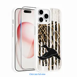 Magnetic US Flag Phone Case for iPhone 17 Pro Max 16 15 14 13 12 11 | Flying Duck Camo Pattern | Level 5 Drop Protection Acrylic All Coverage support wireless charging Best Gift for Dad