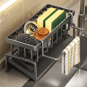 Easter Decor Black Metal Kitchen Dish Drying Rack,KitchenOrganizer, SpaceSaving- Multifunctional Countertop Organizer for Plates/Bowls/Fruits with Utensil Storage ,