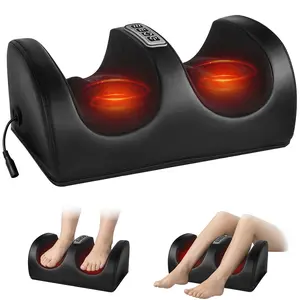 Cotsoco Foot Massager with Heat, Shiatsu Kneading Foot and Calf Electric Massager Machine with Roller, Massage Feet/Arm/Calf/Ankle for Relax, Plantar Fasciitis, Pain Relief, Gifts for Women & Men, Valentine's Day gifts for boyfriend and girlfriend